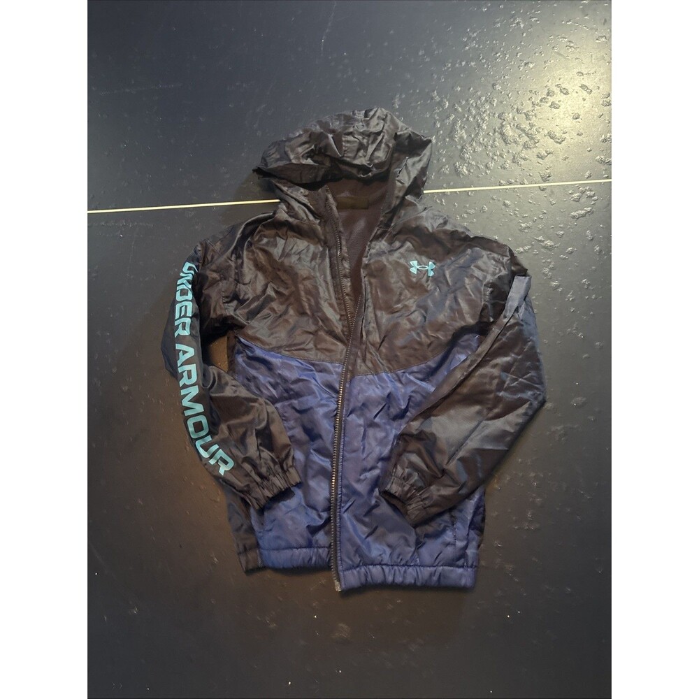 Under Armor Boys Hooded Jacket Loose Size Medium Cold Gear